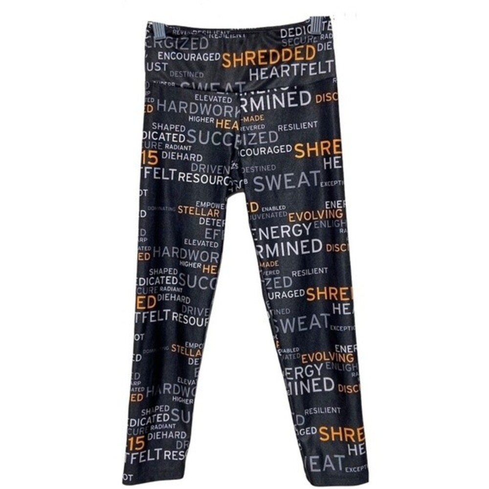 Goldsheep Affirmation Inspirational Quotes Printed Leggings XS NWOT